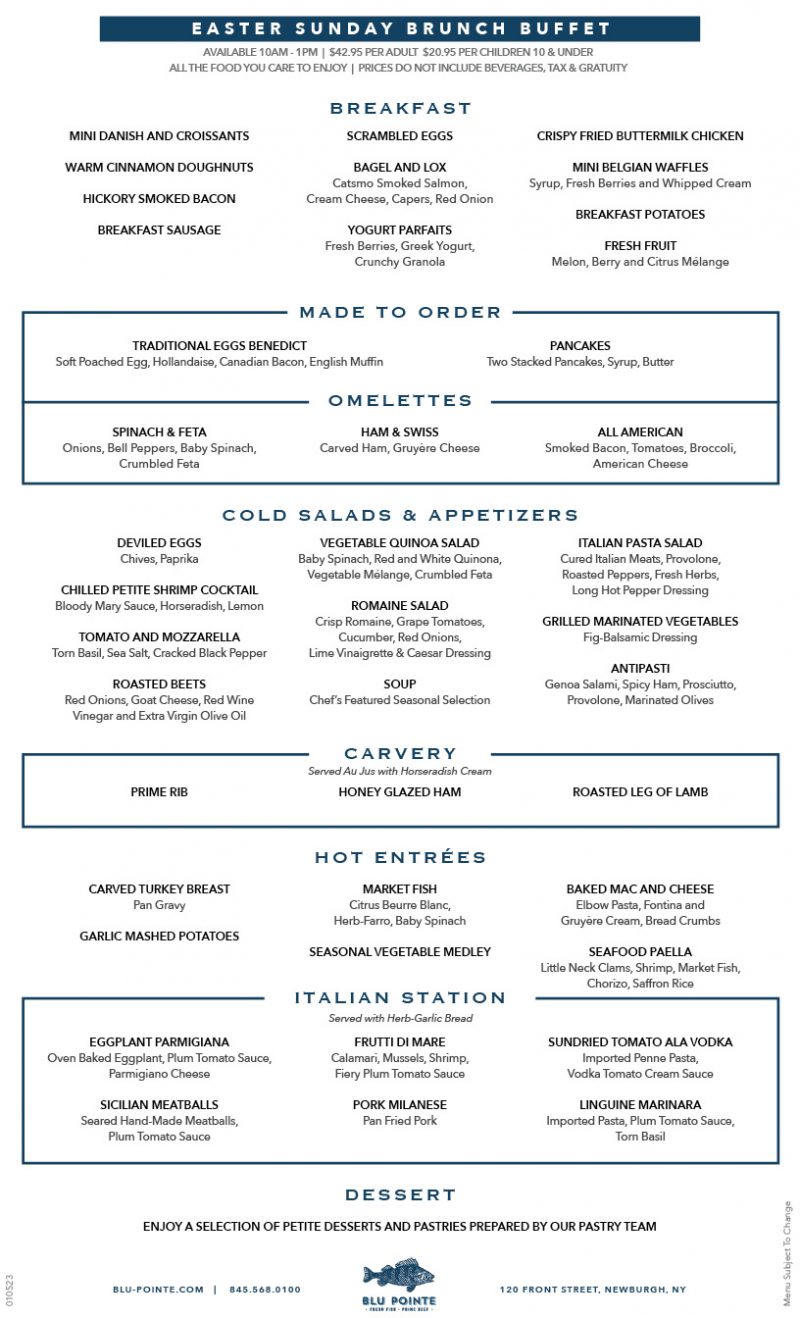 Easter Sunday Brunch Blu Pointe